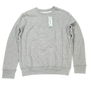 National Fleece Sweatshirt Women's Size M Heather Gray Crewneck NWT Long Sleeve